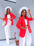 Neon orange, ONE SIZE jacket with gathered sleeves